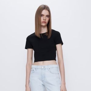Zara Black Crop Top